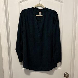 A New Day Women's Deep Green Tunic Blouse
